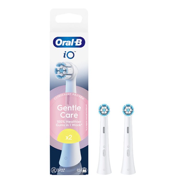 Oral-B iO Gentle Care White Κεφαλές Βουρτσίσματος 2 τεμάχια