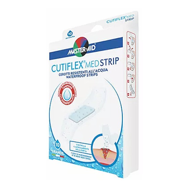 Master Aid Cutiflex Waterproof Strip Grande 78x26mm 10 τεμάχια