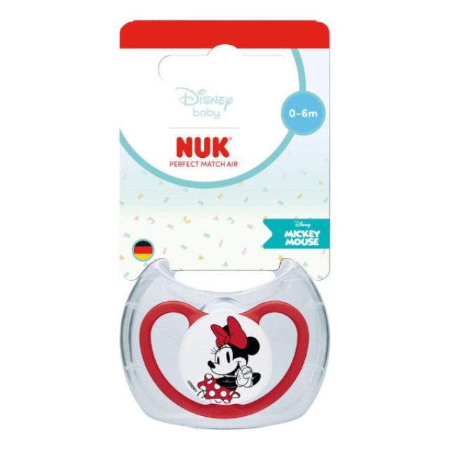 Nuk Perfect Match Air Silicone Soother 0-6m Minnie 1 τεμάχιο