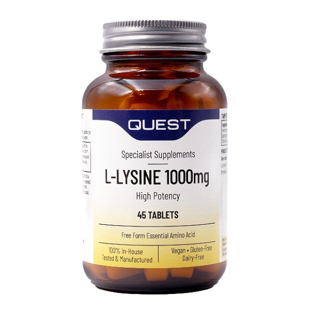 Quest L-Lysine 1000mg 45 tablets