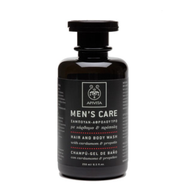 Apivita Men's Care Shampoo - Shower Gel With Cardamom & Propolis 250ml