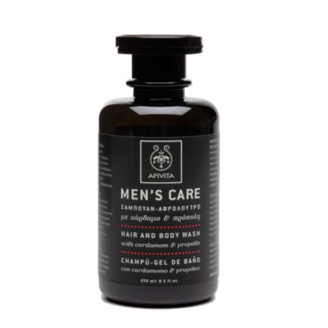 Apivita Men's Care Σαμπουάν - Αφρόλουτρο Με Κάρδαμο & Πρόπολη 250ml