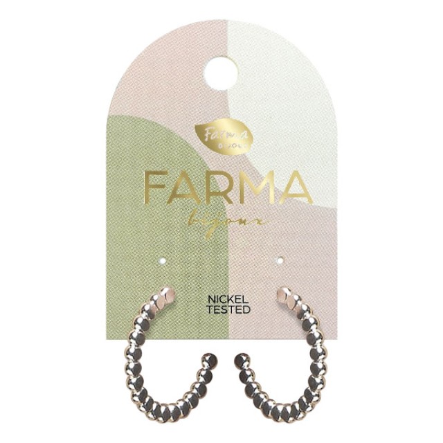 Farma Bijoux Earrings Silver Hoops 25mm