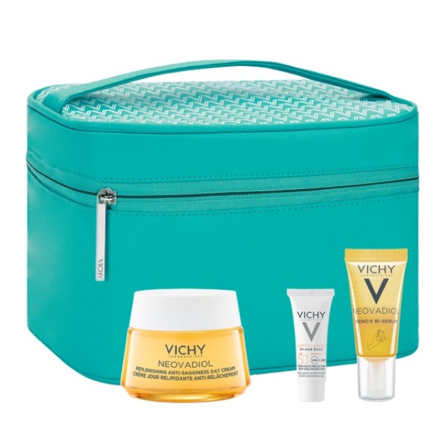 Vichy Neovadiol Menopause Day Cream 50ml & Toiletry Gift & Meno 5 Bi-Serum 5ml & UV-Age Daily 3ml