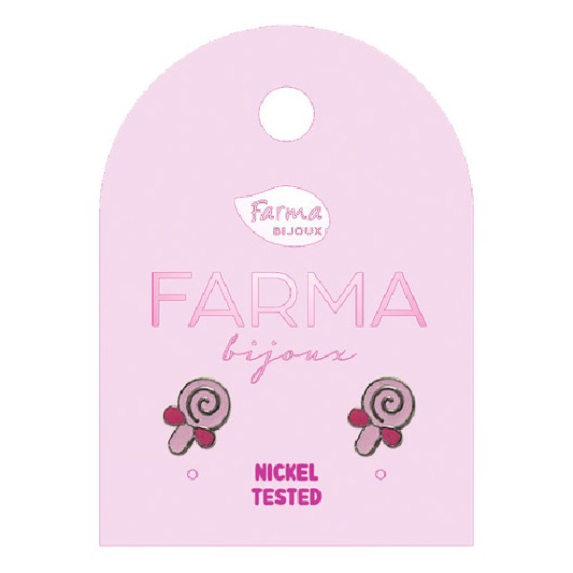 Farma Bijoux Earrings for Kids Lollipop 7mm