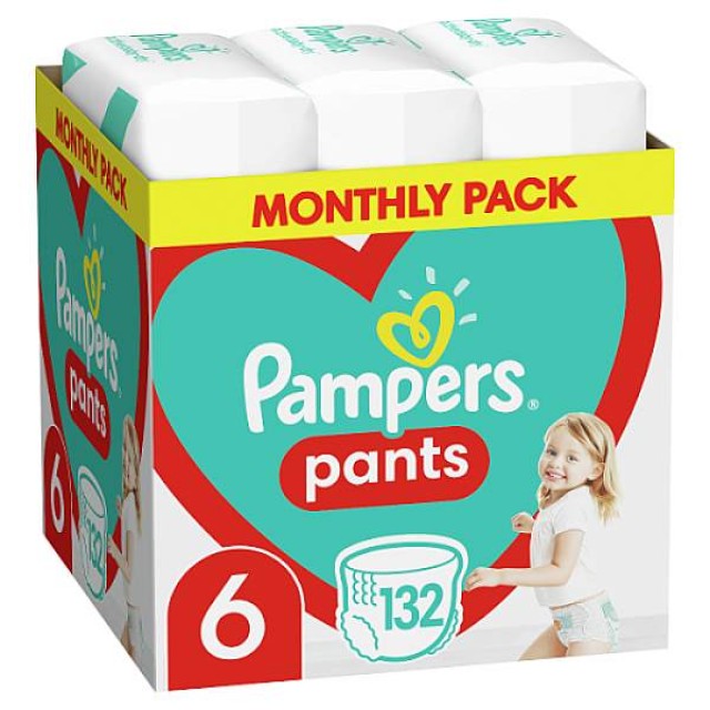 Pampers Monthly Pack Pants No. 6 (14-19 Kg) 132 τεμάχια