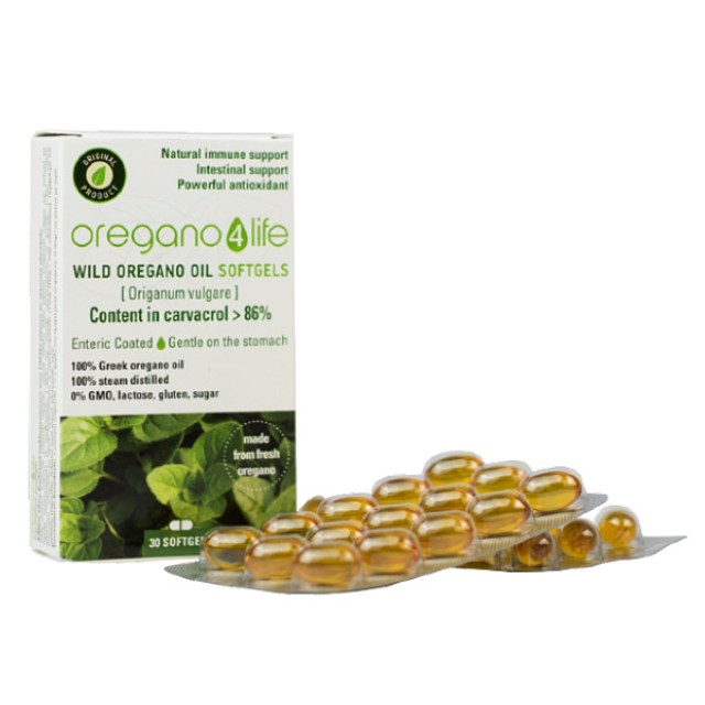 Oregano 4 Life Wild Oregano Oil Softgels 30 μαλακές κάψουλες
