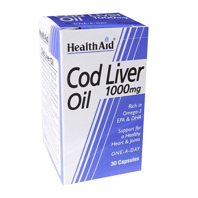 Health Aid Cod Liver Oil 1000mg 30 κάψουλες