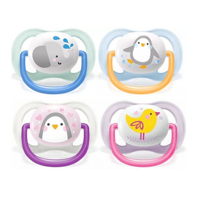 Philips Avent Ultra Air Animals Orthodontic Pacifier Boy or Girl 0-6m 2 pieces