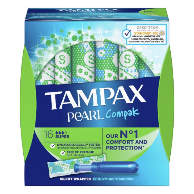 Tampax Pearl Compak Super 16 τεμάχια