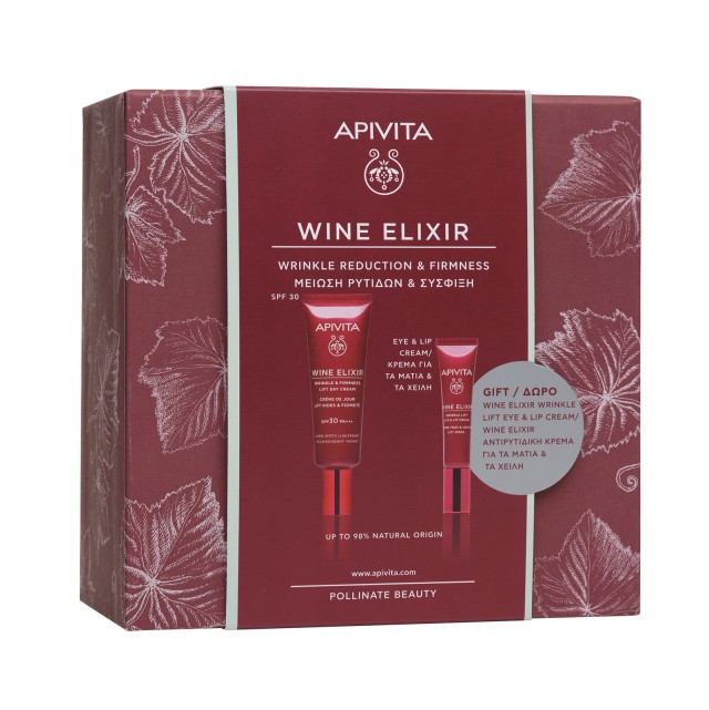 Apivita Wine Elixir Promo Anti-Wrinkle Day Cream SPF30 40ml & Eye & Lip Cream 15ml