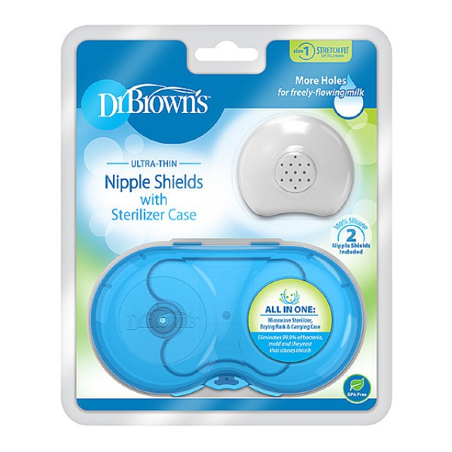 Dr. Brown's Silicone Breast Pads With Case M/L 2 pcs