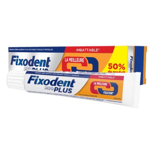 Fixodent Pro Plus Duo Action Fixing Cream for Artificial Dentures +50% 60g