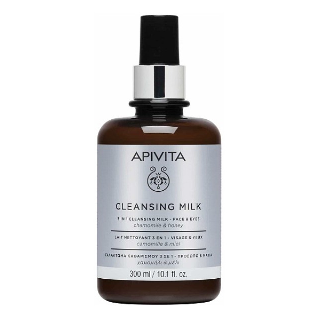 Apivita 3 in 1 Cleansing Milk for Face and Eyes 300ml