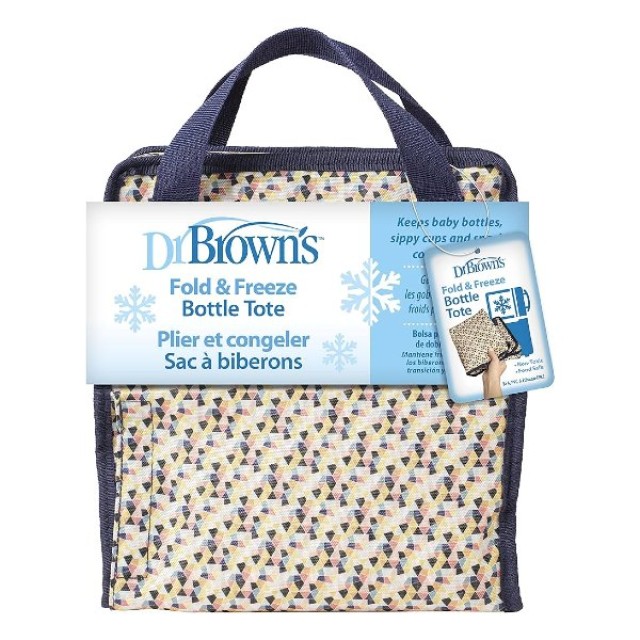 Dr. Brown's Fold and Freeze Bottle Tote Geometric Shapes