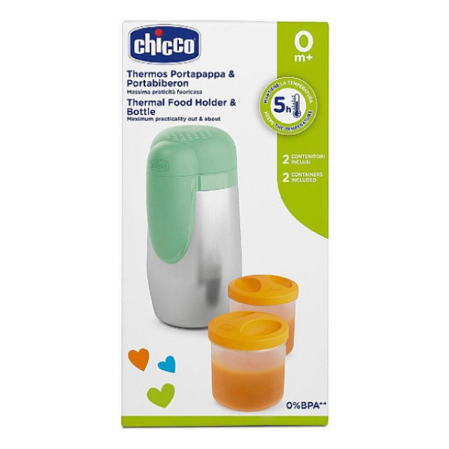 Chicco Θερμός για Mπιμπερό και Δοχεία Φαγητού Inox