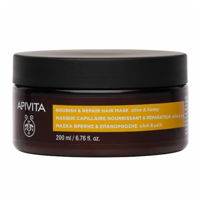 Apivita Nourish & Repair Μάσκα Θρέψης & Επανόρθωσης Mε Ελιά & Μέλι 200ml