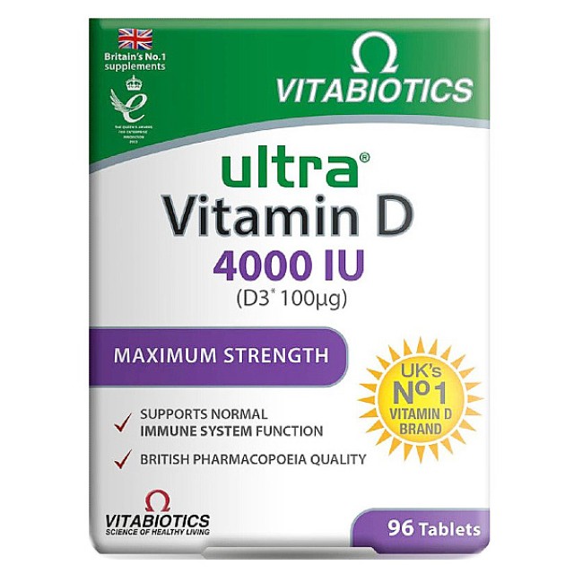 Vitabiotics Ultra Vitamin D 4000iu (D3 100mcg) 96 tablets