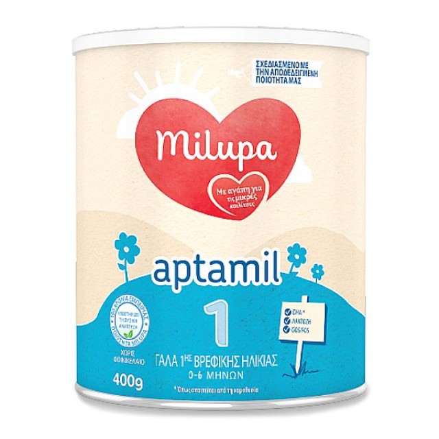 Milupa Aptamil 1 Γάλα σε Σκόνη 0-6m 400g