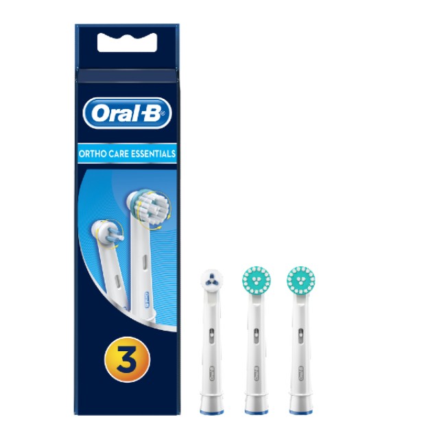 Oral-B Ortho Care Essentials Ανταλλακτικές Κεφαλές για Σιδεράκια 3 τεμάχια