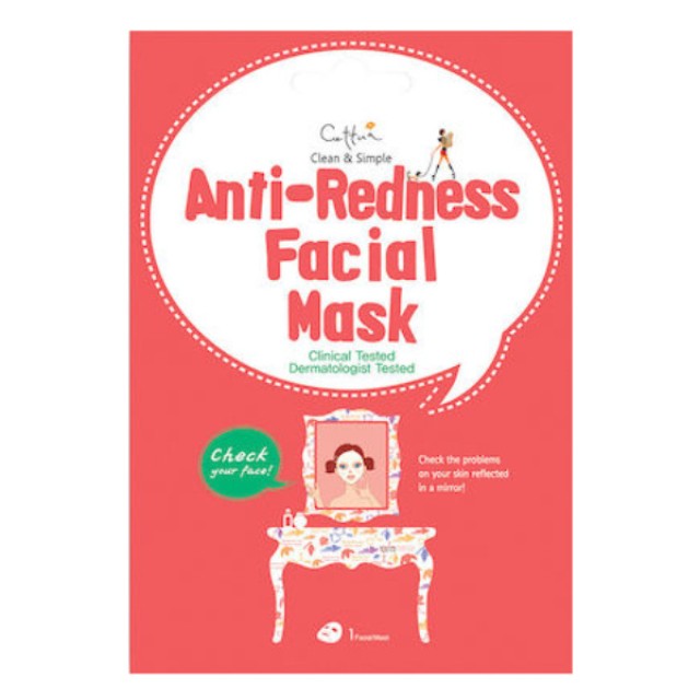 Cettua Clean & Simple Anti-Redness Facial Mask 1 τεμάχιο