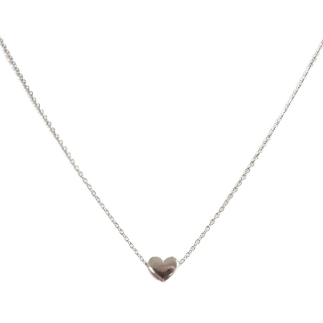 Farma Bijoux Necklace Silver Chain with Silver Heart 40/45cm