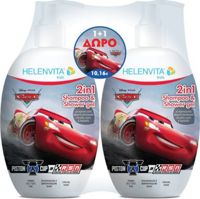 Helenvita Kids Promo Shampoo & Shower Gel Cars 2x500ml