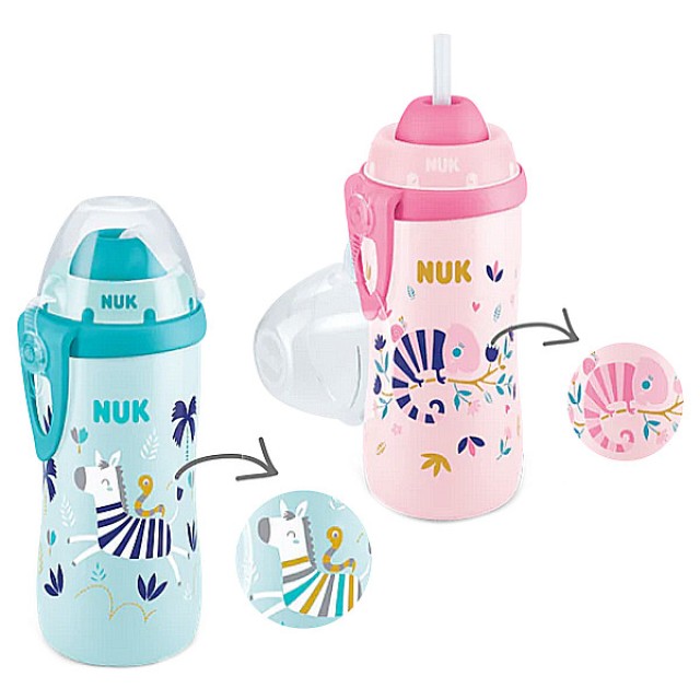 Nuk First Choice Flexi Cup Παγουράκι που Αλλάζει Χρώμα Μπλε ή Ροζ 12m+ 300ml