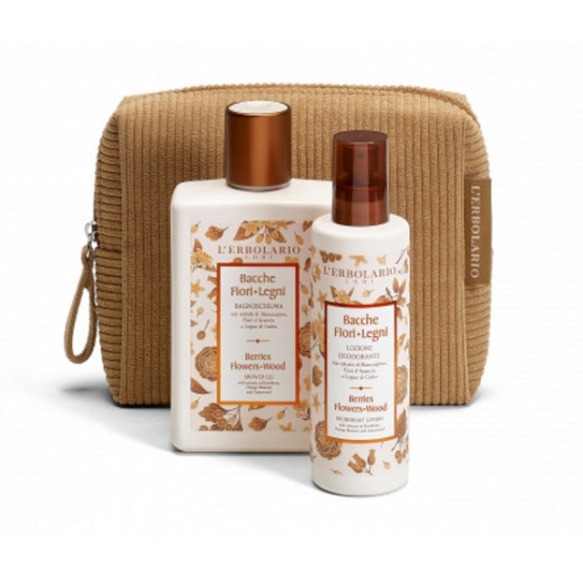 L'Erbolario Bacche Fiori Legni Beauty Set Cerdo Αφρόλουτρο 250ml & Αποσμητική Λοσιόν 100ml