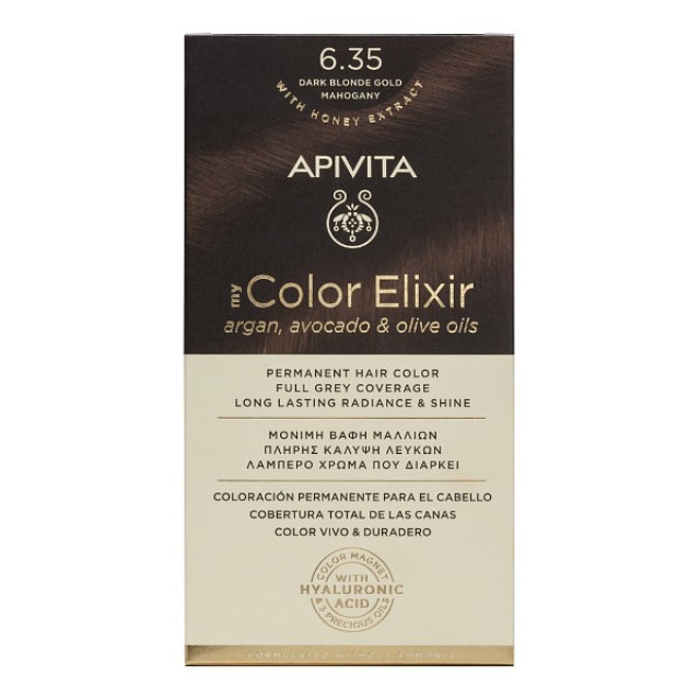 Apivita My Color Elixir 6.35 Dark Blonde Gold Mahogany