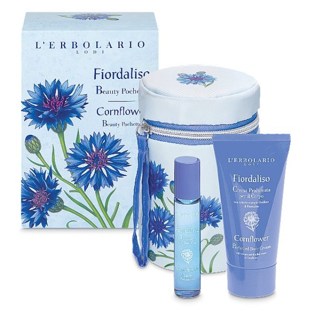 L'Erbolario Fiordaliso Beauty Pochette Perfume Roll-On 15ml & Body Cream 75ml