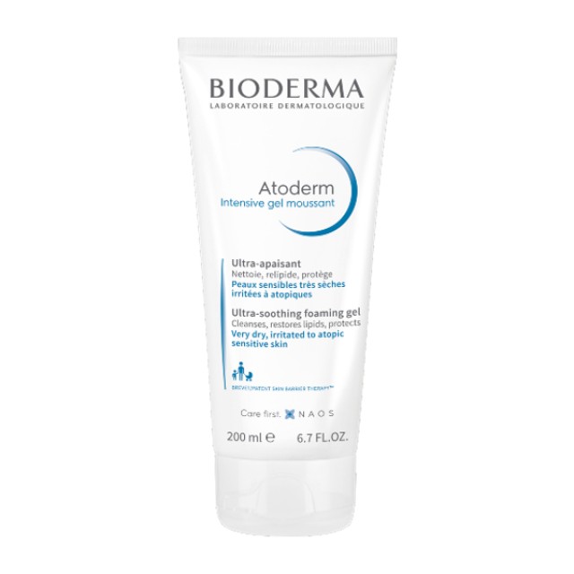 Bioderma Atoderm Intensive Gel Moussant για Πολύ Ξηρό Προς Ατοπικό Δέρμα 200ml