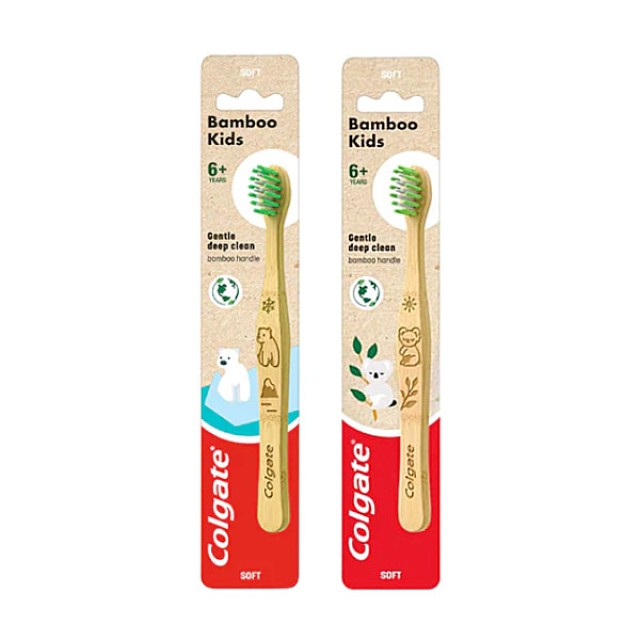 Colgate Bamboo Kids Κοάλα ή Αρκουδίτσα Παιδική Οδοντόβουρτσα 6y+ 1 τεμάχιο