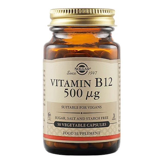 Solgar Vitamin B12 500μg 50 φυτοκάψουλες