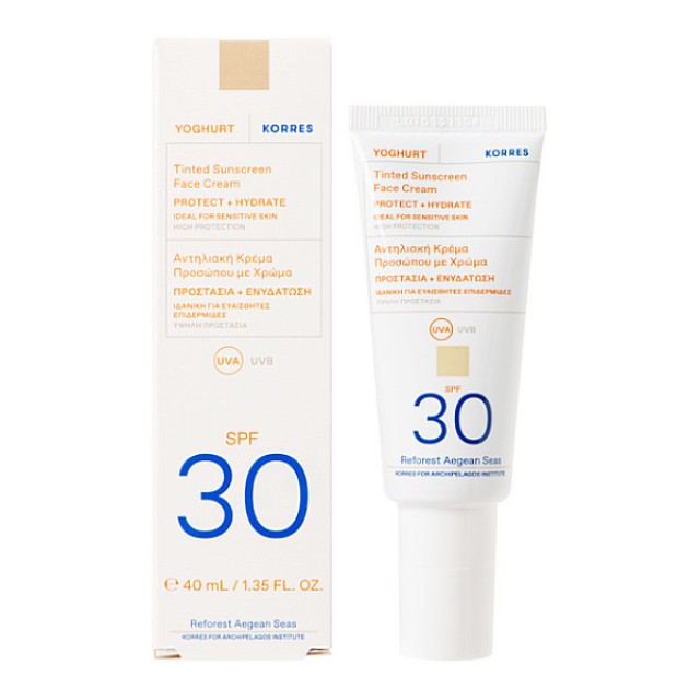 Korres Yogurt Sunscreen Face Cream with Color SPF30 40ml