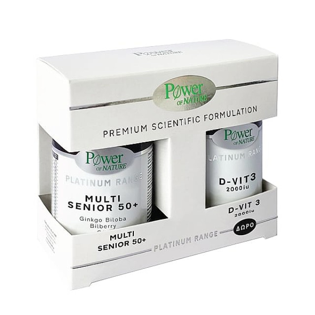 Power Health Platinum Range Multi Senior 50+ 30 ταμπλέτες & D-Vit 3 2000iu 20 δισκία