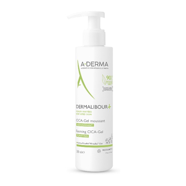 A-Derma Dermalibour+ Cica Cleansing Foaming Gel For Face & Body 200ml