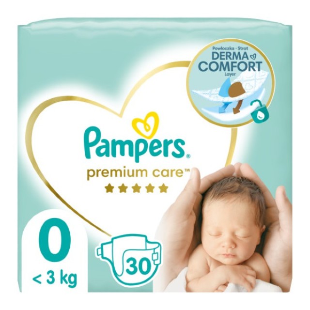 Pampers Premium Care No. 0 (0-3 kg) 30 τεμάχια