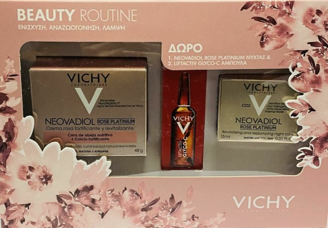 Vichy Neovadiol Rose Platinum Day Cream 50ml, Night Cream 15ml & Liftactiv Glyco C 2ml