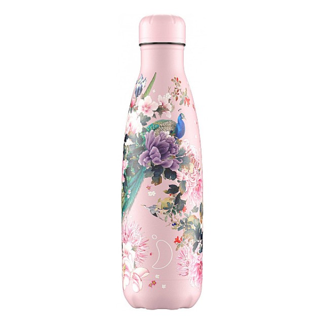 Chilly's Reusable Bottle Floral Edition Peacock Peonies 500ml