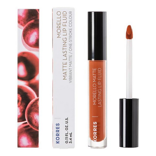 Korres Morello Matte Lasting Lip Fluid 48 Velvet Caramel 3.4ml