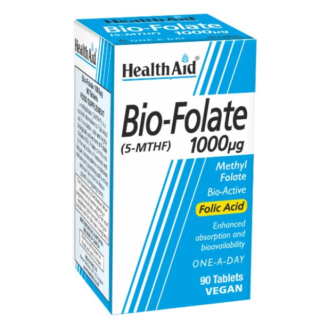 Health Aid Bio-Folate 1000μg 90 ταμπλέτες