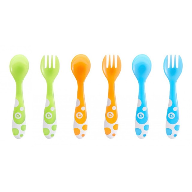 Munchkin Multi-Coloured Forks and Spoons 12m+ 6 τεμάχια