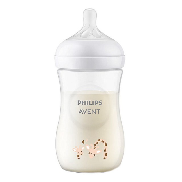 Philips Avent Natural Response Baby Bottle Plastic 1m+ Giraffe 260ml