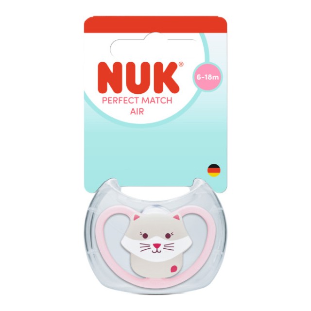 Nuk Perfect Match Air Silicone Soother 6-18m Cat 1 τεμάχιο