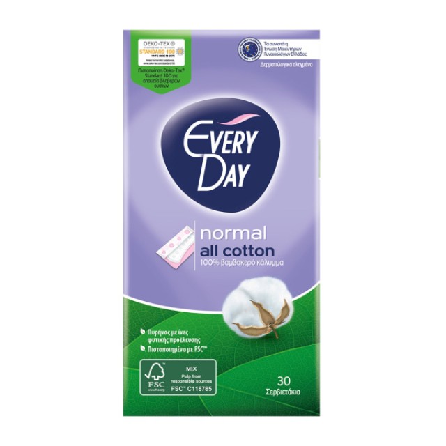 EveryDay All Cotton Normal 30 sanitary napkins