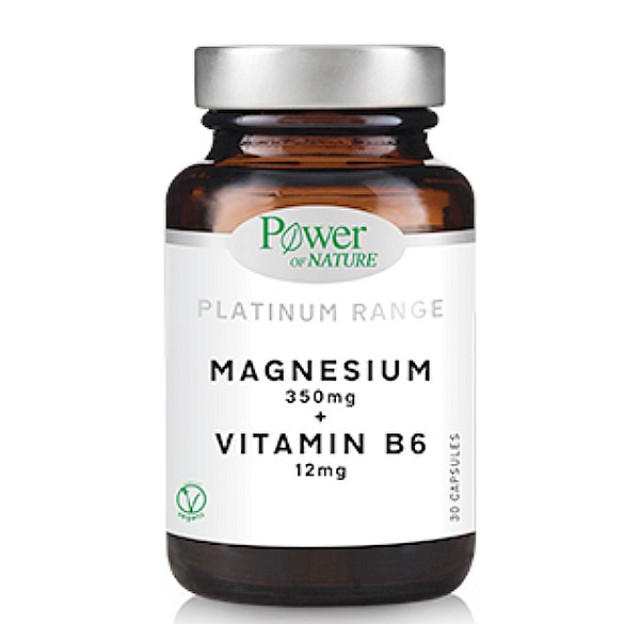 Power Health Platinum Range Magnesium 350mg + Vitamin B6 12mg 30 κάψουλες