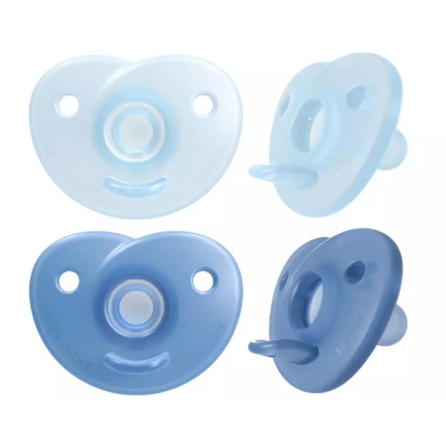 Philips Avent Soothie Orthodontic Pacifier Blue-Blue 0-6m 2 pieces