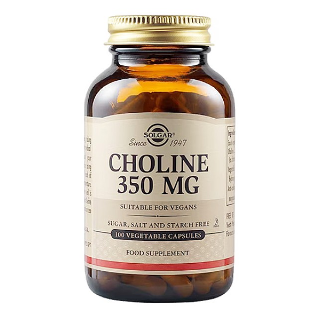 Solgar Choline 350mg 100 φυτοκάψουλες