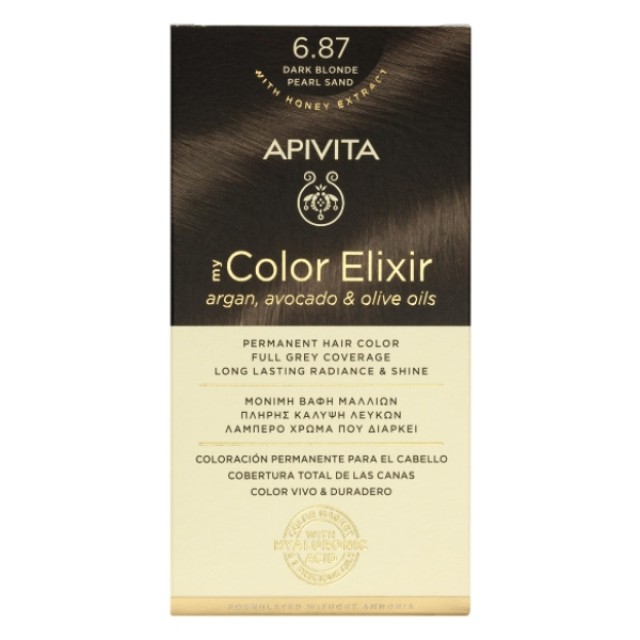 Apivita My Color Elixir Kit N6.87 Ξανθό Σκούρο Περλέ 50ml & 75ml